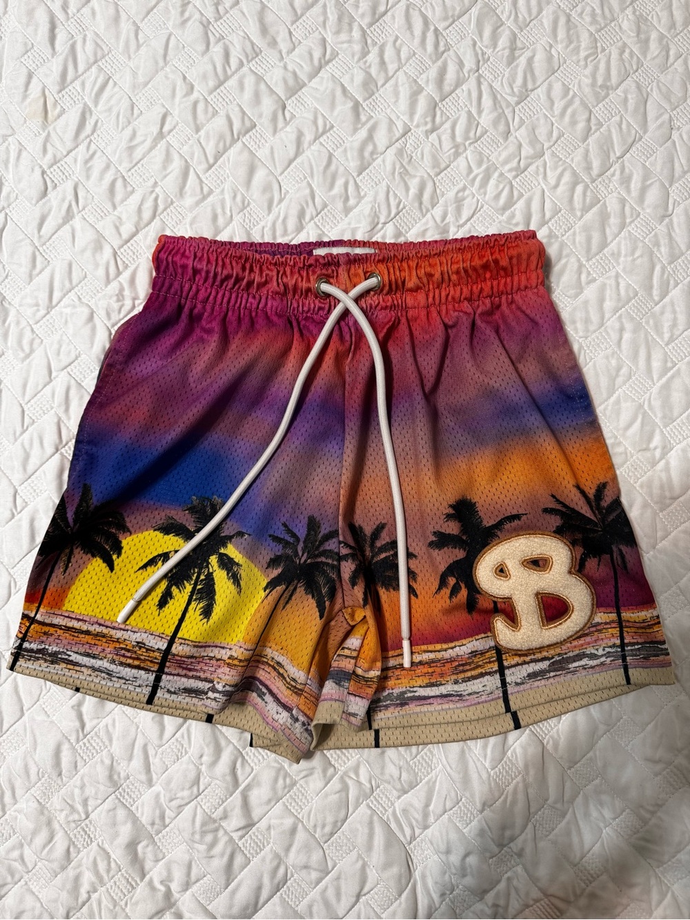 BKTSQD Sunset Palm Drawstring Shorts - Multicolor - Picture 2 of 3